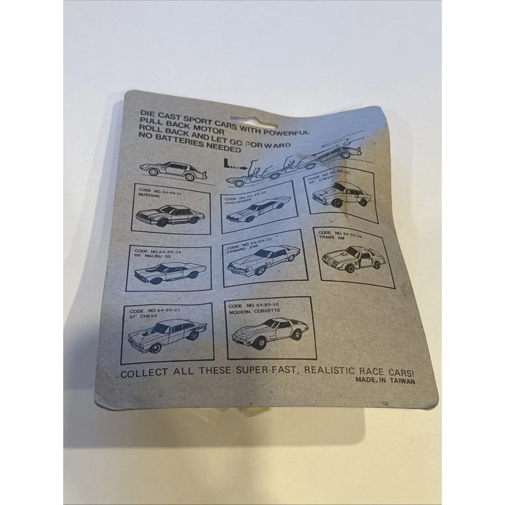 VINTAGE 1980s DIE‎ CAST ROAD KINGS 1/43 PULL BACK TRANS AM SEALED on CARD